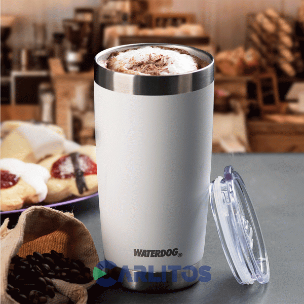 Vaso Con Destapador Waterdog Borda500wh Blanco