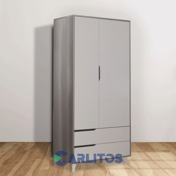 Placard 0.90 Mts Línea Neo 2 Puertas y 2 Cajones Blanco y Helsinnki