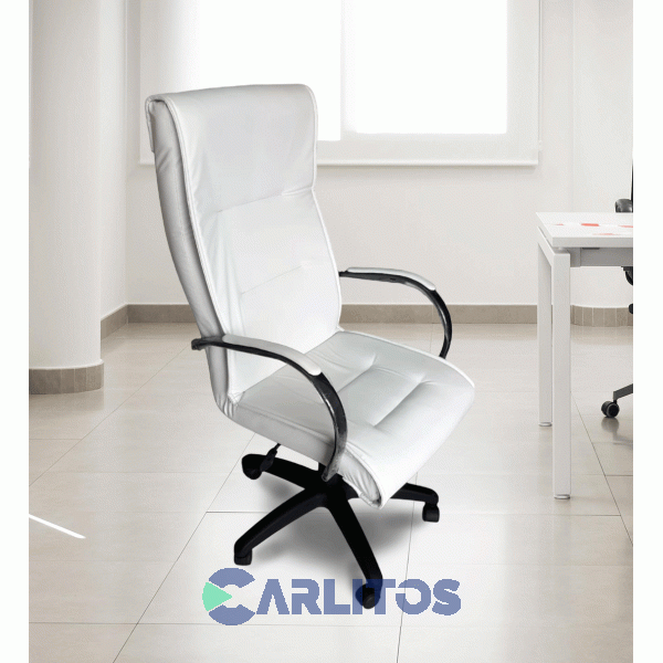 Sillón De Oficina Portantino Trento 501 Ecocuero Blanco