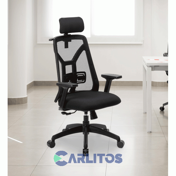 Sillón De Oficina Portantino Tokio Ecocuero Negro