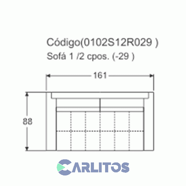 Sofá Donato 2 Cuerpos Frontera Living Grupo 3