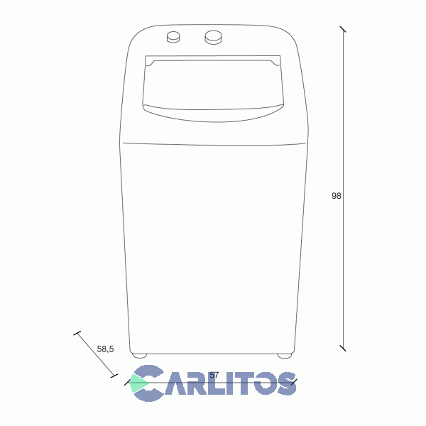 Lavarropa Carga Superior Eslabón De Lujo 7 KG - 750 RPM Blanco Ewh07ab