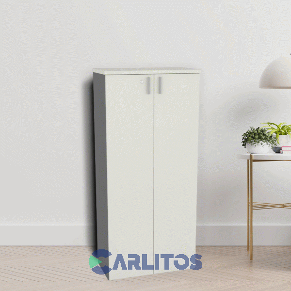 Biblioteca Profesional Media 2 Puertas Altas Piro Muebles Grafito/Ceniza