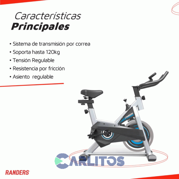 Fitness Bicicleta Indoor Spinning Randers Arg-865sp