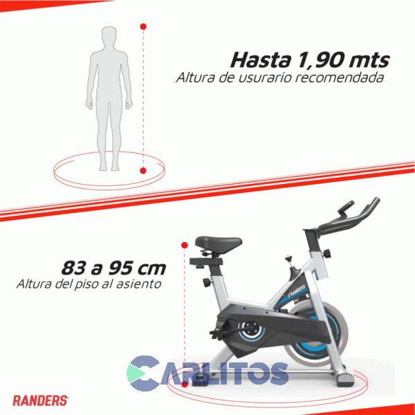 Fitness Bicicleta Indoor Spinning Randers Arg-865sp