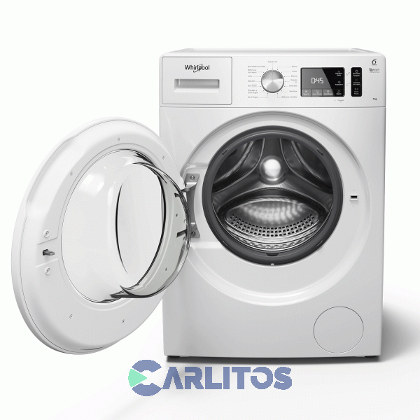 Lavarropa Carga Frontal Whirlpool Inverter 7 KG - 1200 RPM Blanco Wnq70ab