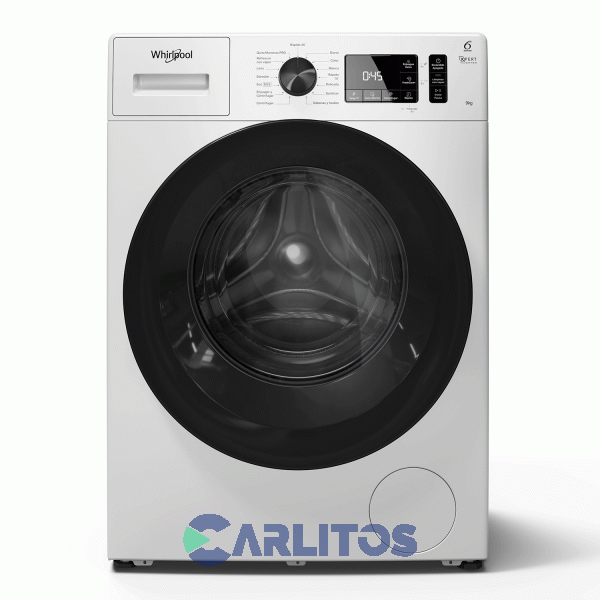 Lavarropa Carga Frontal Whirlpool Inverter 9 KG - 1400 RPM Blanco Wnq90ab