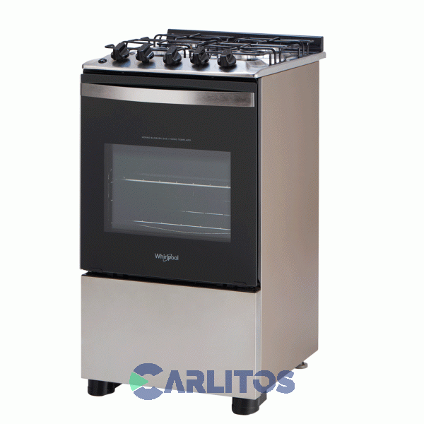 Cocina A Gas Whirlpool 51 CM Acero Inoxidable Multigas Wfo4nbr