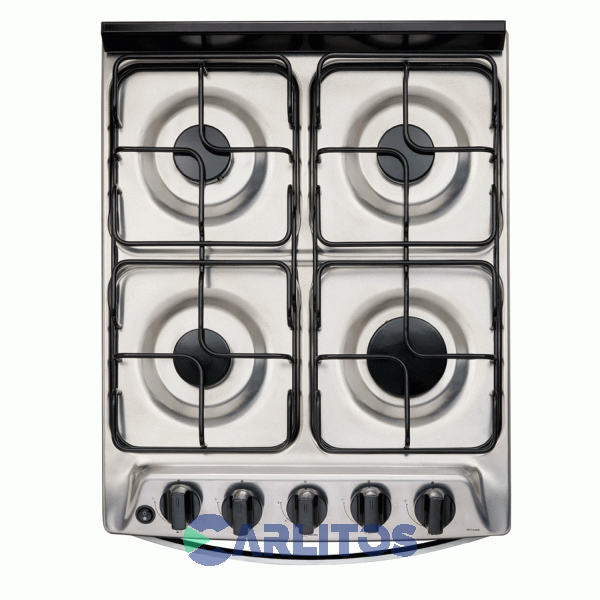 Cocina A Gas Whirlpool 51 CM Acero Inoxidable Multigas Wfo4nbr