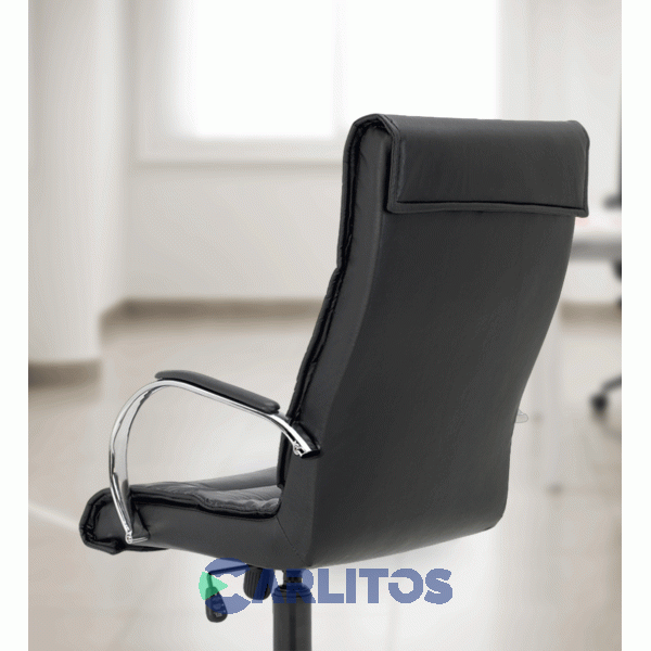 Sillón De Oficina Portantino Trento 501 Ecocuero Negro