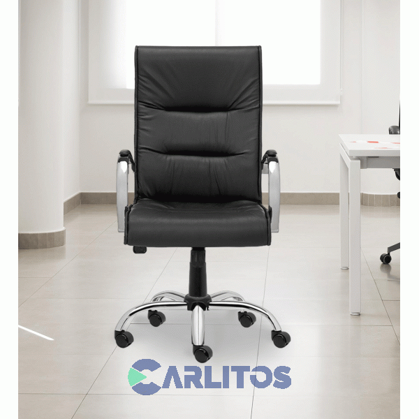 Sillón De Oficina Portantino Trento 501 Ecocuero Negro