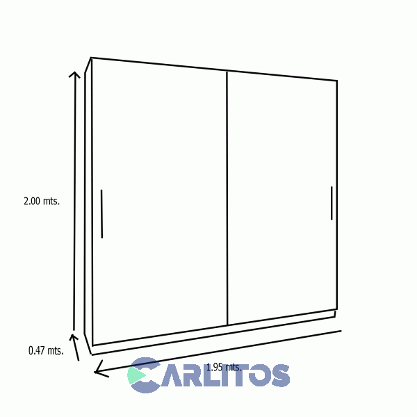 Placard 2.00 Mts  Puertas Corredizas Helsinki