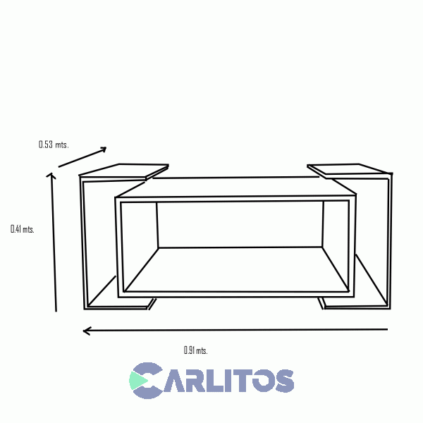 Mesa Ratona Ciega 0.91 Mts Tables Wengue y Chiaro