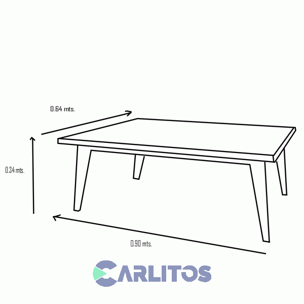 Mesa Ratona Escandinava 0.90 Mts Blanco