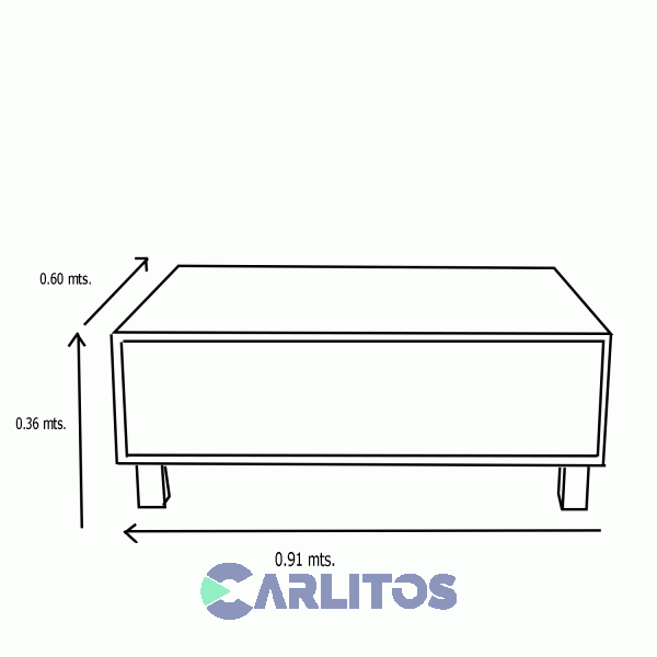 Mesa Ratona Con Cajón Tables Olmo Finlandés y Gris