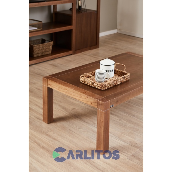 Mesa Ratona Rectangular Contemporánea 0.90 Mts Genoud Paraíso Nogal