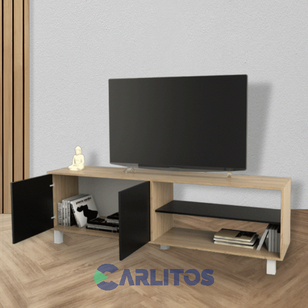 Mesa De Tv 75" Tables Olmo Finlandés y Negro