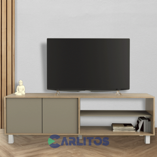 Mesa De Tv 75" Tables Olmo Finlandés y Gris