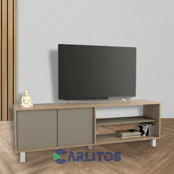 Mesa De Tv 75" Tables Olmo Finlandés y Gris