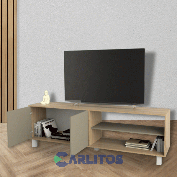 Mesa De Tv 75" Tables Olmo Finlandés y Gris