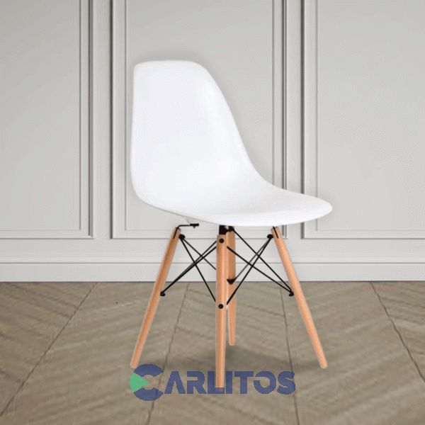 Silla Eames Unican Pvc Blanco