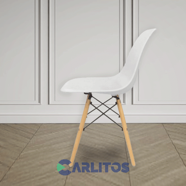 Silla Eames Unican Pvc Blanco