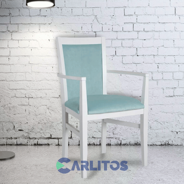 Sillón Camila Tapizado Tela Genoud Paraíso Blanco