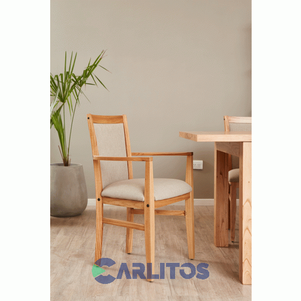 Sillón Camila Tapizado Ecocuero Genoud Paraíso Castaño