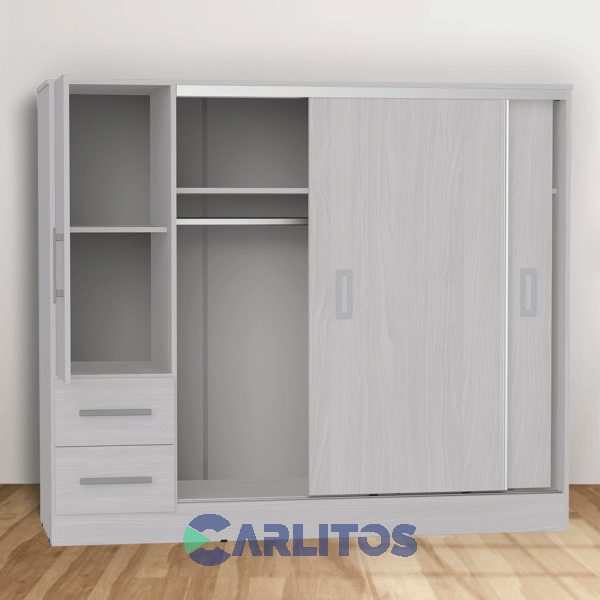 Placard 1.58mts Estudiantil Corredizo 2 Puertas 2 Cajones Orlandi Cod: 298 Jacaranda