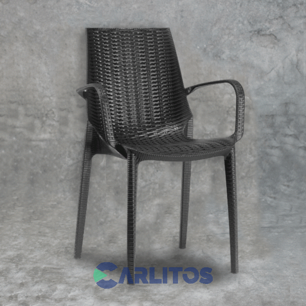 Sillon Pvc Simil Rattan Melody Grafito