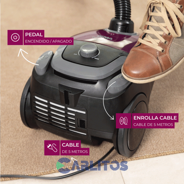 Aspiradora Con Bolsa Atma 1500 Watts As8933pi