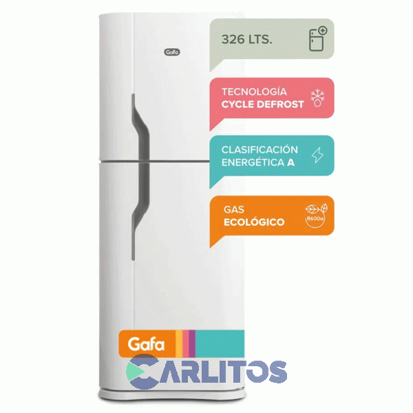 Heladera Con Freezer Gafa 334 Litros Blanca Hgf378afb