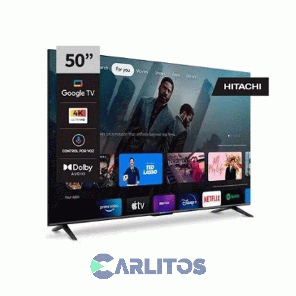 Smart TV Led 50" 4K Ultra HD Hitachi Con Google TV Cdh-le504ksmart26-f
