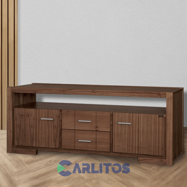 Rack Tv Contemporánea 1.55 Mts Genoud Paraíso Castaño