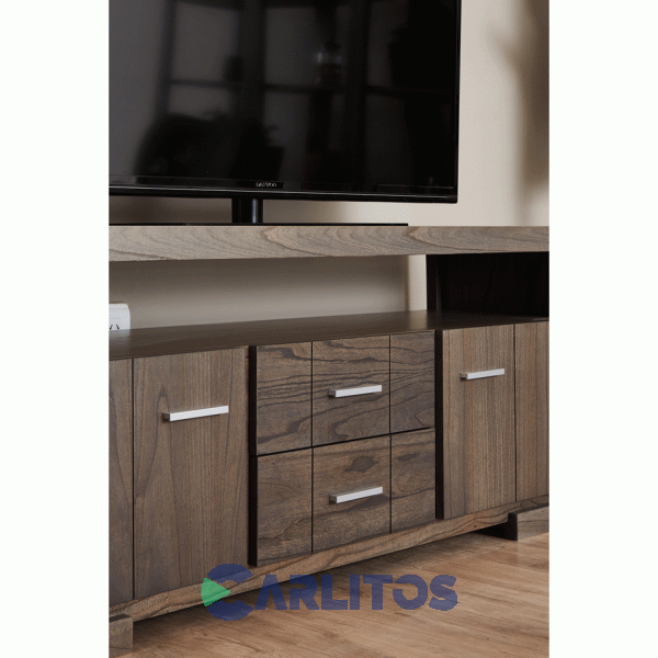 Rack Tv Contemporánea 1.55 Mts Genoud Paraíso Castaño