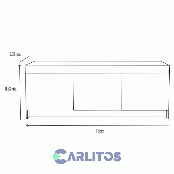 Mesa De Tv 56" Tables Cod:1151-Ceo Everest y Olmo Finland&eacute;s