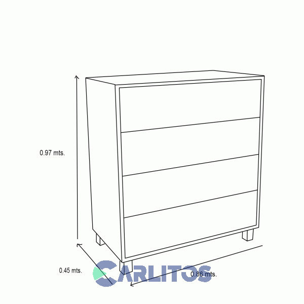 Chiffonier 4 Cajones Tables Nevado y Everest