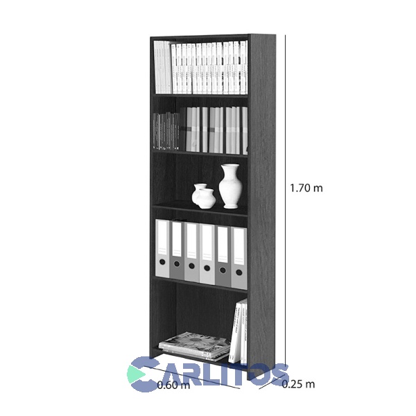 Biblioteca 5 Niveles Platinum Roble