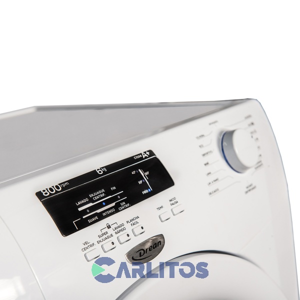 Lavarropa Carga Frontal Drean 6 KG - 800 RPM Blanco
