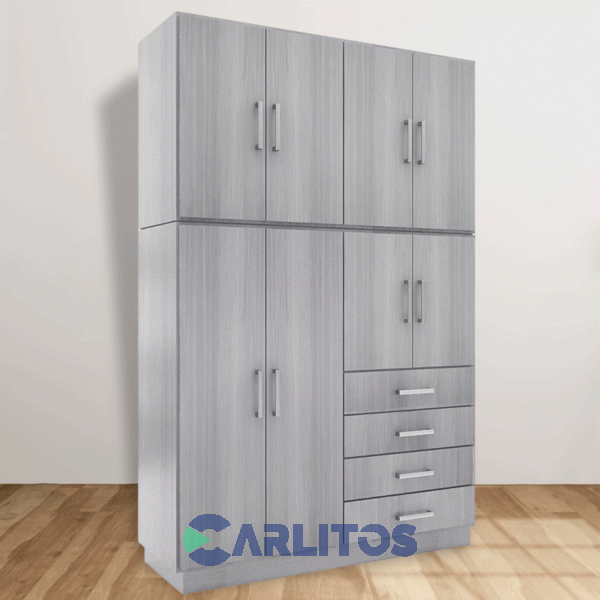 Placard 1.42 Mts Dos Cuerpos 8 Puertas 4 Cajones Orlandi Cod: 3574 Jacaranda Linea Nordica