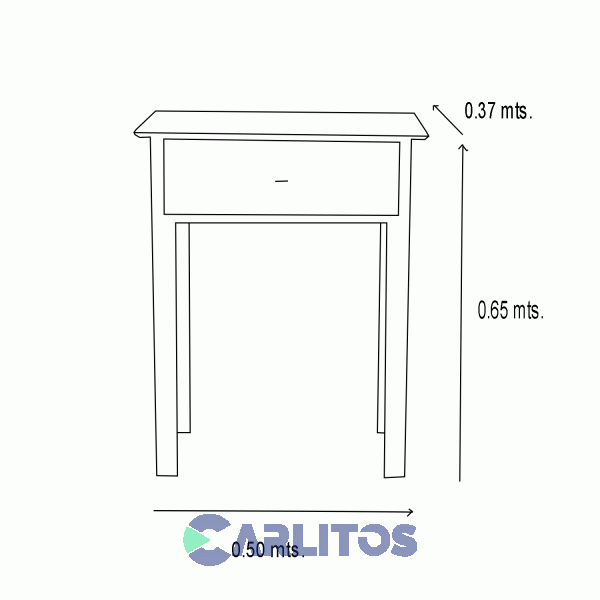 Mesa De Luz Re&ntilde;aca 1 Cajon Mobilia Cod: 1534 Pino Macizo Fresno