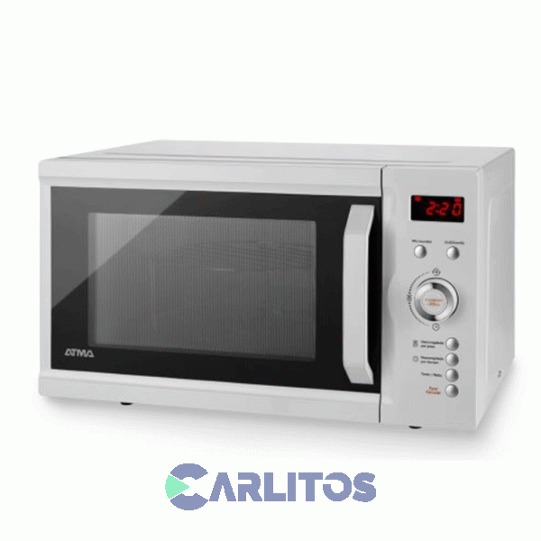 Microondas Con Grill Atma Digital 23 Litros Blanco Md1723gn