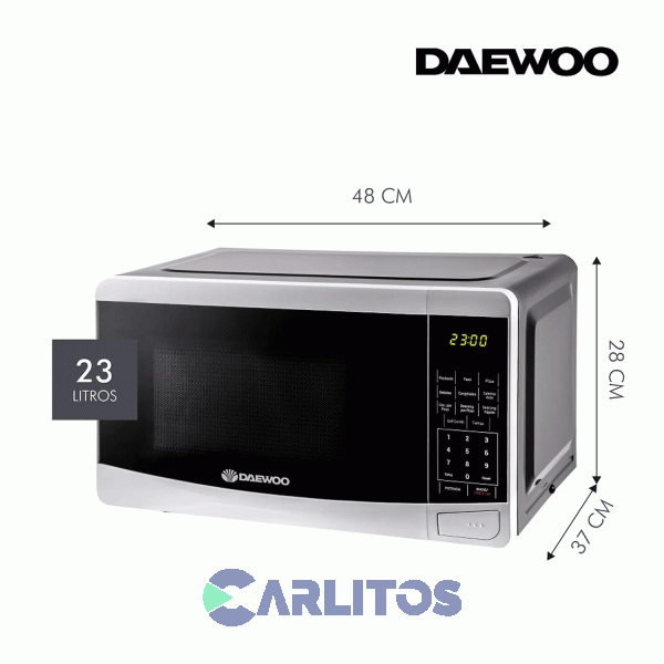 Microondas Con Grill Daewoo Digital 23 Litros Blanco D223dg