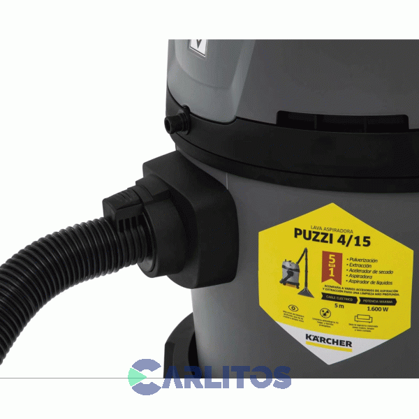 Aspiradora Extractora Lavaalfombras Y Tapizados Karcher 1600 Watts Puzzi 4/15