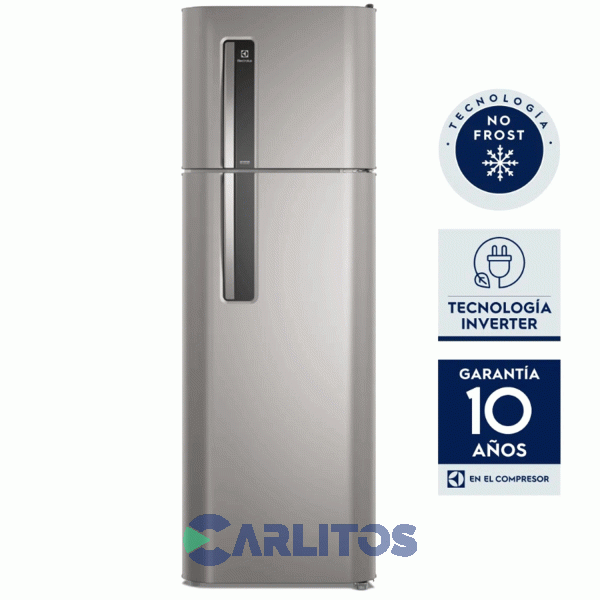 Heladera No Frost Electrolux Inverter 302 Litros Plata Heni3500p