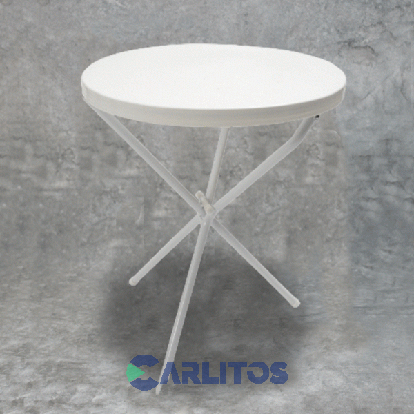 Mesa Pvc Munro Redonda Blanco 60 Cm Copetín Alta