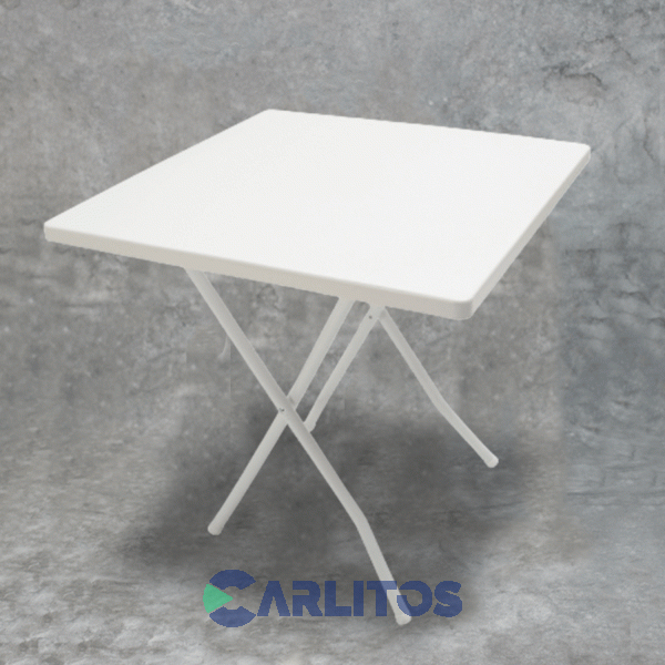 Mesa Pvc Munro Cuadrada Blanco 75 Cm