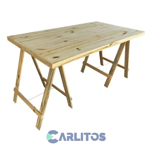 Mesa De Jardin Tabla De Madera 0.50 X 1.50 Metros Cholito