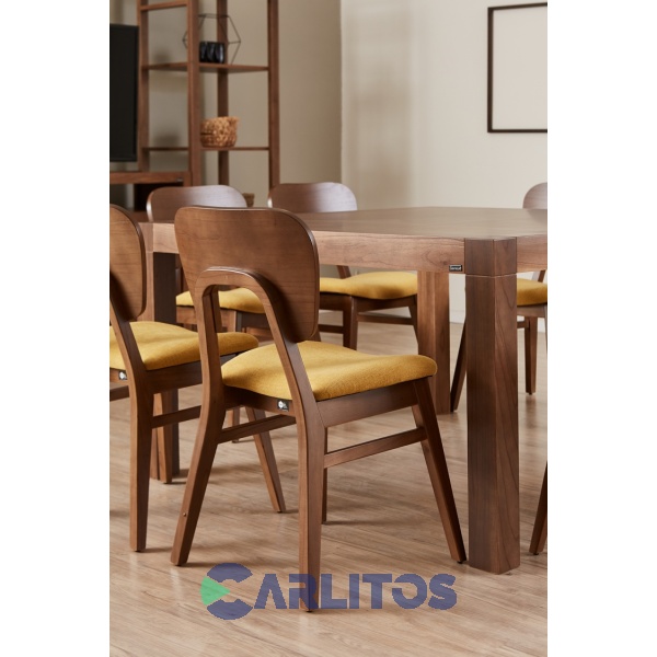 Mesa comedor 2 mts laqueado + 8 sillas paraiso