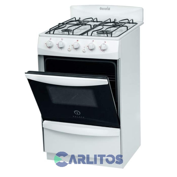 Cocina A Gas Escorial 50 CM Blanca Gas Envasado Palace Cristal Lx S2